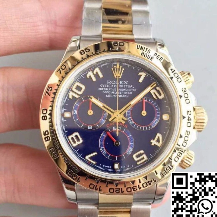 Wrapped Rolex 18K 3A Blue Cosmograph Dial Gold 116503 Factory Daytona Yellow 0909